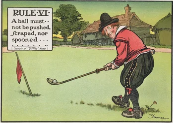 Regel VI: Ein Ball darf nicht geschoben, geschabt oder gelöffelt werden, aus 